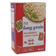 AUCHAN : Riz long grain Incollable sachets cuisson