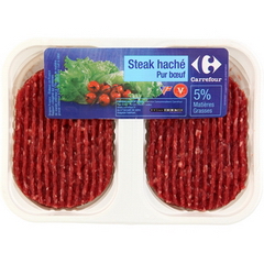 Steaks haches pur boeuf, 5% mg