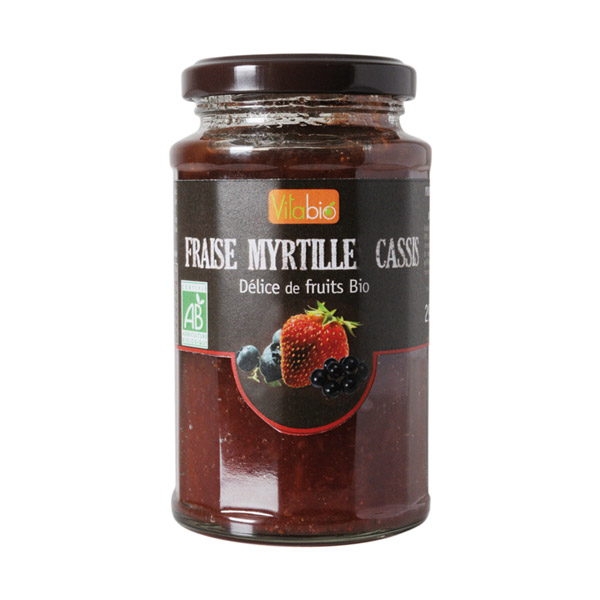 Vitabio Confiture fraise myrtille cassis BIO le pot de 290 g
