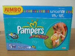 Couches pour bebe Baby Dry PAMPERS junior, 11-25kg, 74 unites