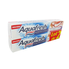 Aquafresh Dentifrice au fluor blancheur intense le lot de 2 tubes de 75 ml