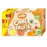 Vitabio Cool Fruits Gourdes Bio Pomme Pêche Abricot 12 x 90 g - Lot de 2