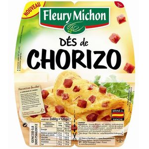 Fleury Michon dés de chorizo 2 x 60g