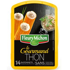 Fleury Michon 14 bâtonnets surimi gourmand thon 244g