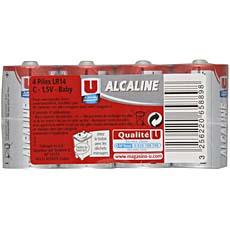 Piles alcaline LR14 U, 4 unites