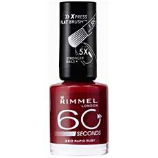 Vernis a ongles 60 Seconds RIMMEL, n°320 Rapid Ruby, 8ml