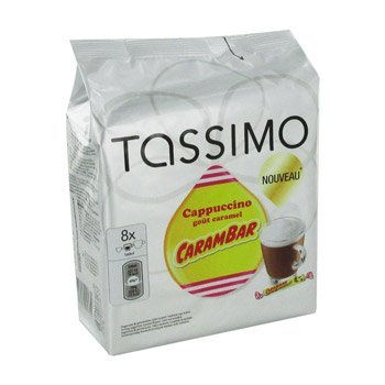 Cappuccino goût caramel carambar TASSIMO, 8 dosettes, 332g