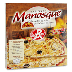 Pizza de manosque, Pizza au chevre label rouge , le boite de 430 gr
