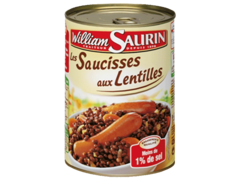 Saucisses lentilles Recette Gourmande William Saurin 420g