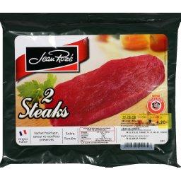 Steaks extra tendre x2, le paquet, 240g