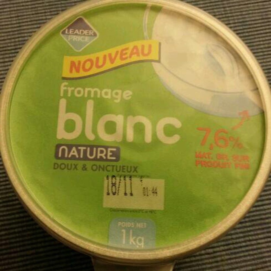 Fromage blanc, 7.6% MG 1kg