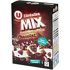 Cereales Mix croustillantes et fondantes au chocolat U, 375g