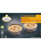 Cassolettes Volaille Ris de Veau et Bolets sauce au Madère