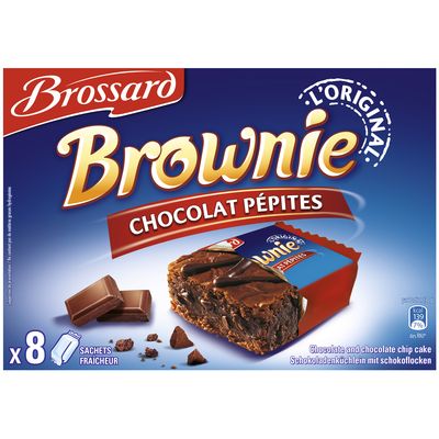 Brownie Brossard - 8 sachets - chocolat et pepites 240g