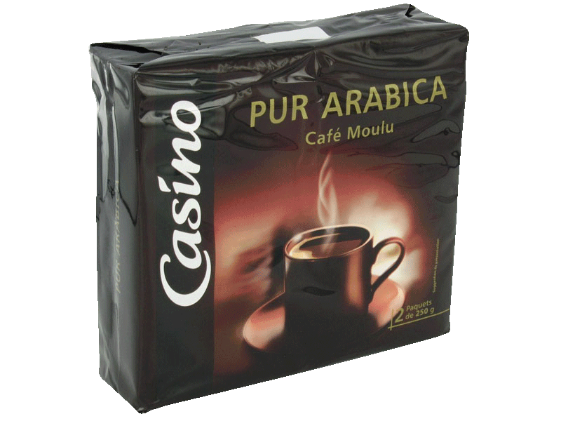 Cafe moulu pur arabica le 2 paquet de 250g