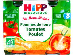 Petits pots Hipp Bio pommes de terre tomates poulet des 8 mois 2x190g