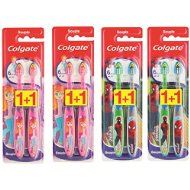 Colgate Brosses à Dents Enfants Smiles 6 Ans et Plus 1 pack de 2 Brosses - Lot de 4 (8 brosses) (Coloris aléatoire...
