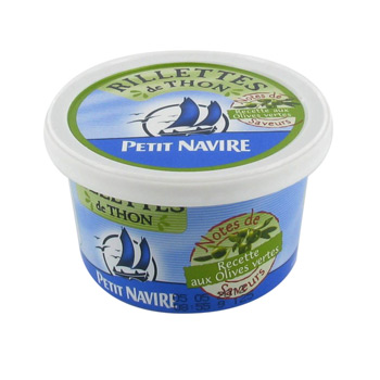 Rillettes de thon aux olives PETIT NAVIRE, 125g