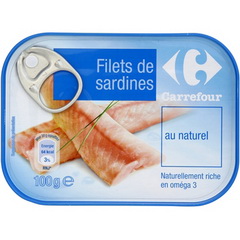 Filets de sardines au naturel