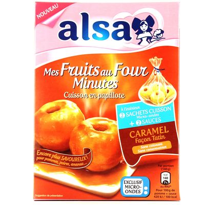 Alsa, Preparation pour dessert Fruits au Four caramel, le paquet de 150 g