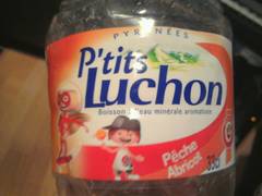 P'tits Luchon Boisson à l'eau minérale naturelle aromatisée pêche abricot la bouteille de 33 cl