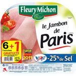 Jambon de Paris Fleury Michon 6 tranches 280g