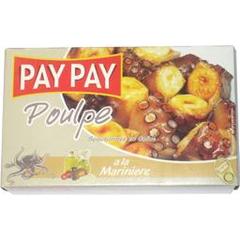 Pay pay, Poulpes a la mariniere, la boite de 115 gr