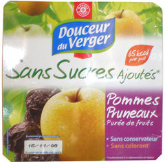 Puree fruits Douceur du Verger Pommes pruneaux 4x100g