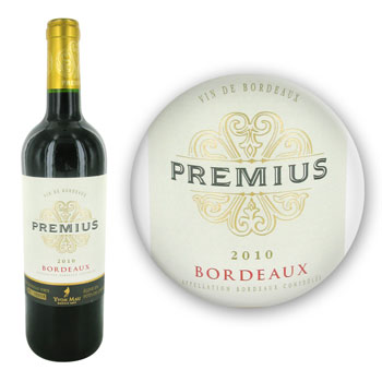 Premius - Elevé en fûts de chêne Bordeaux vin rouge Premius - Elevé en fûts de chêne la bouteille de 75 cl