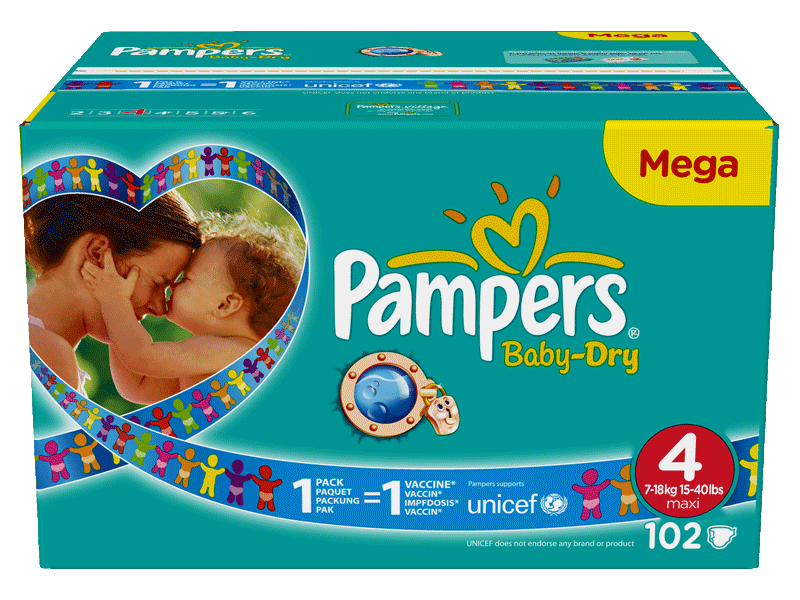 Pampers baby dry mega change x102 taille 4