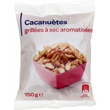 Cacahuètes grillées à sec aromatisées Carrefour
