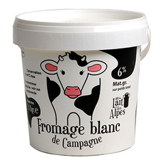 Fromage blanc au lait des Alpes Laiterie du col Bayard 1kg