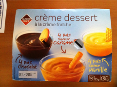 Crème dessert vanille, chocolat, caramel 12x125g