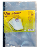 Pochettes perforées 50 p, 21x29,7cm Carrefour