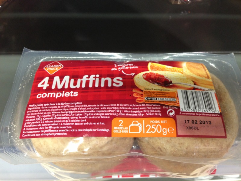 Muffins complets x4 250g