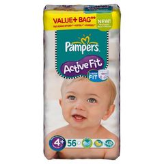 Pampers active fit value maxi + change x56 taille 4 + 