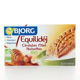 Biscuits bio Equilidej aux cereales miel et noisettes