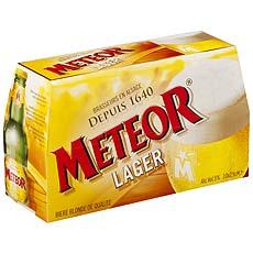 Meteor lager biere blonde de qualite 5°vol 10x25cl