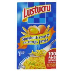 Lustucru spaghetti courts aux oeufs 250g