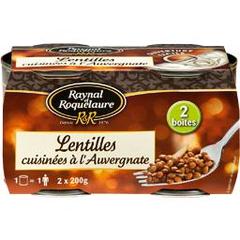 Lentilles cuisinees a l'Auvergnate R.&Roquelaure 2x1/4 400g