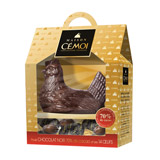 coffret poule au chocolat noir cemoi 375g