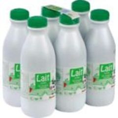 Auchan lait écrémé U.H.T. bouteille 6x1l