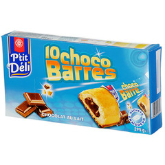 Biscuits choco barre P'tit Deli Chocolat lait 295g