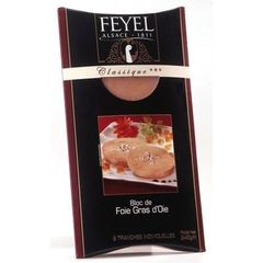 Bloc de foie gras d'oie mi-cuit Fleyel etui duo 2tr.x40g