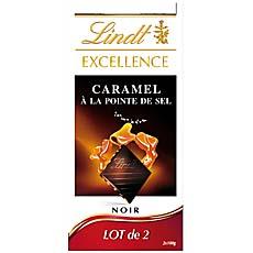 excellence noir caramel fleur de sel lindt 2x100g