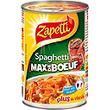 Spaghetti max de boeuf plus de viande ZAPETTI, boîte de 400g