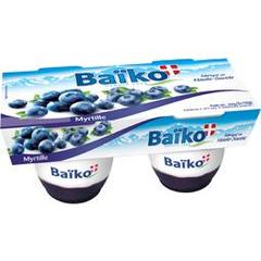 Baiko, Yaourt myrtille, les 2 pots de 125 g