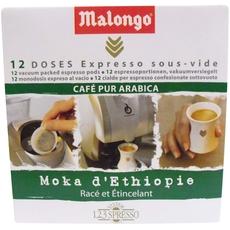 Malongo Doses de café BIO Moka d'Ethiopie les 12 doses de 6,5 g