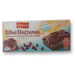 Mini brownie chocolat & pepites, sachet fraicheur individuel, le paquet de 8 - 240g