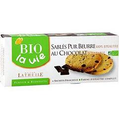 Biscuits sablés au chocolat Bio La Vie